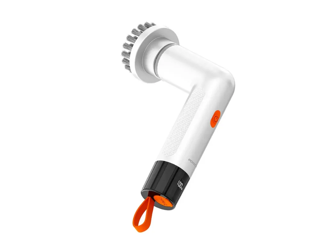 Porodo Lifestyle MiniSpin 10W Electric Cleaning Brush with 5 Heads Spin Scrubbers - White (PDS3CBWH)