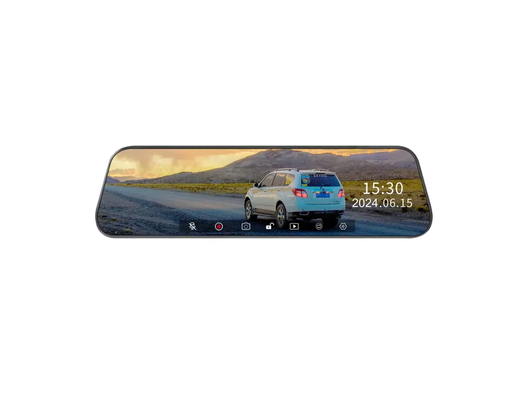 Porodo Car Smart Rear view Mirror with Full HD Recording Camera