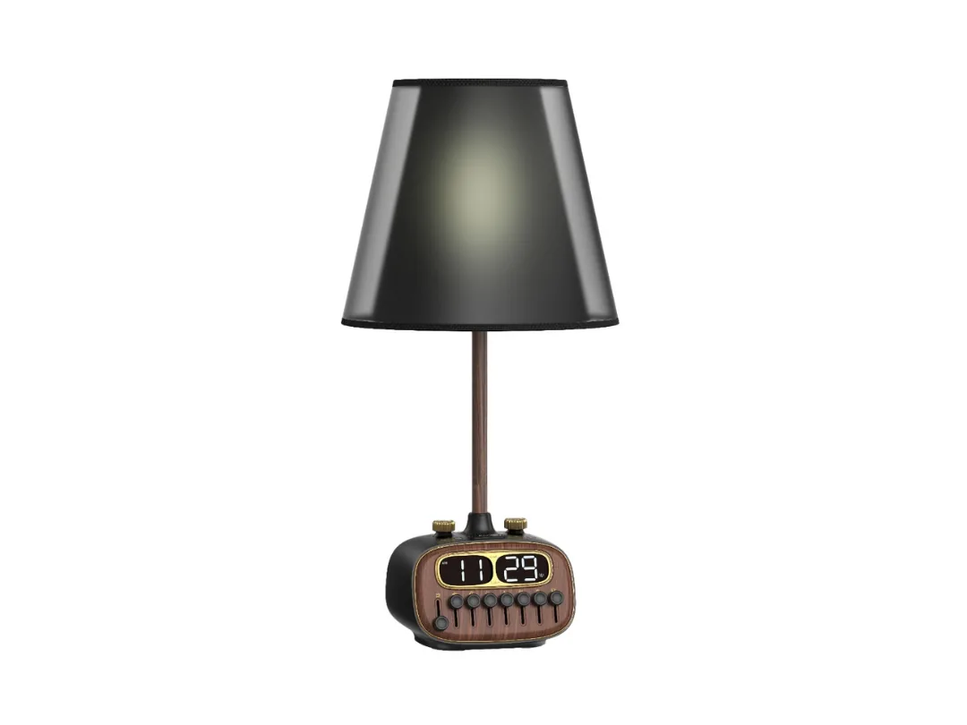 Porodo Lifestyle Retro Desk Lamp with White Noise and Bluetooth Speaker - Black