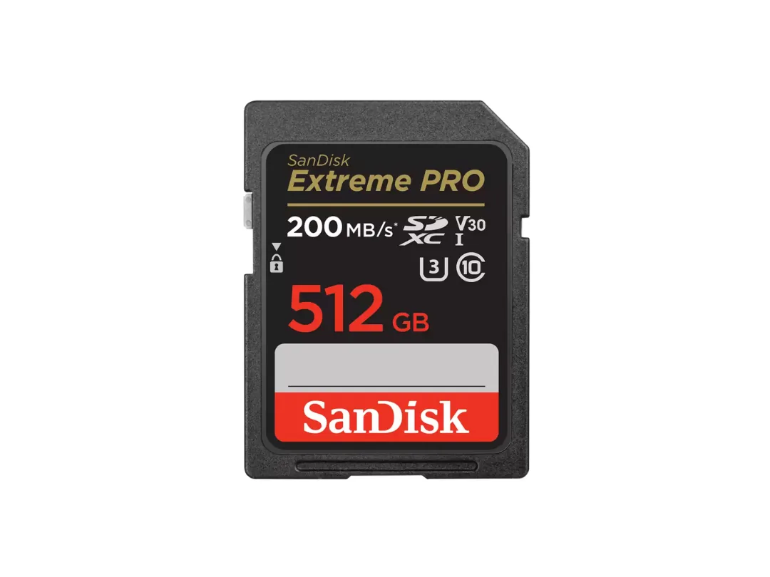 SanDisk 512GB Extreme PRO UHS-I SDXC Memory Card, Max Read Speed 200 MB/s, Max Write Speed 140 MB/s, V30, U3, Class 10, Records FHD, 3D & 4K Video | SDSDXXD-512G-GN4IN