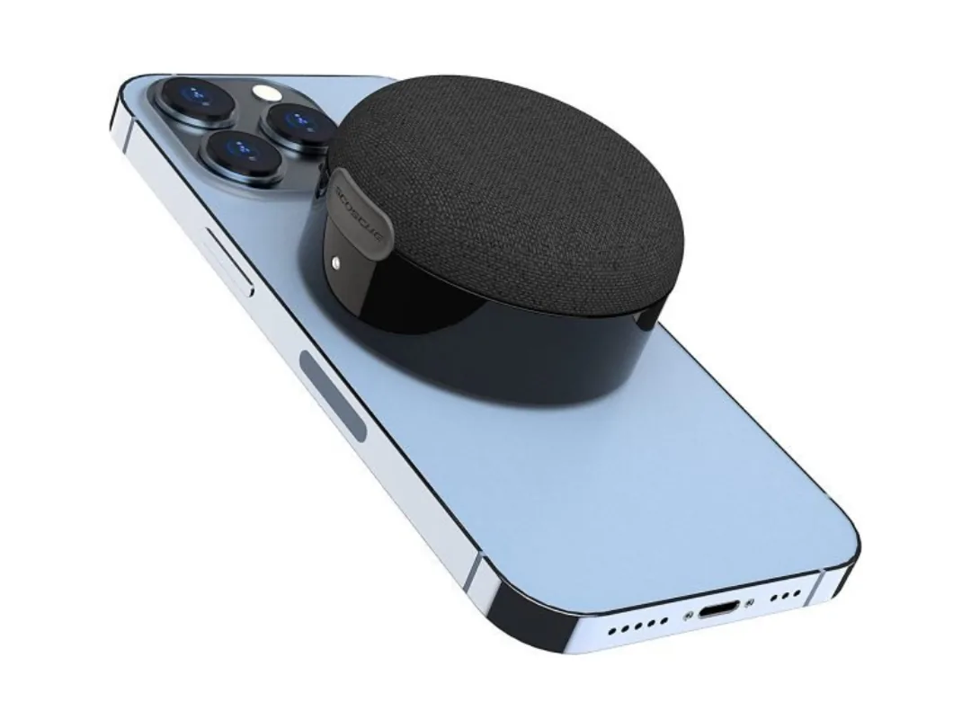 SCOSCHE  BoomCan Portable Magnetic Wireless Speaker with Built-in MagSafe - Black