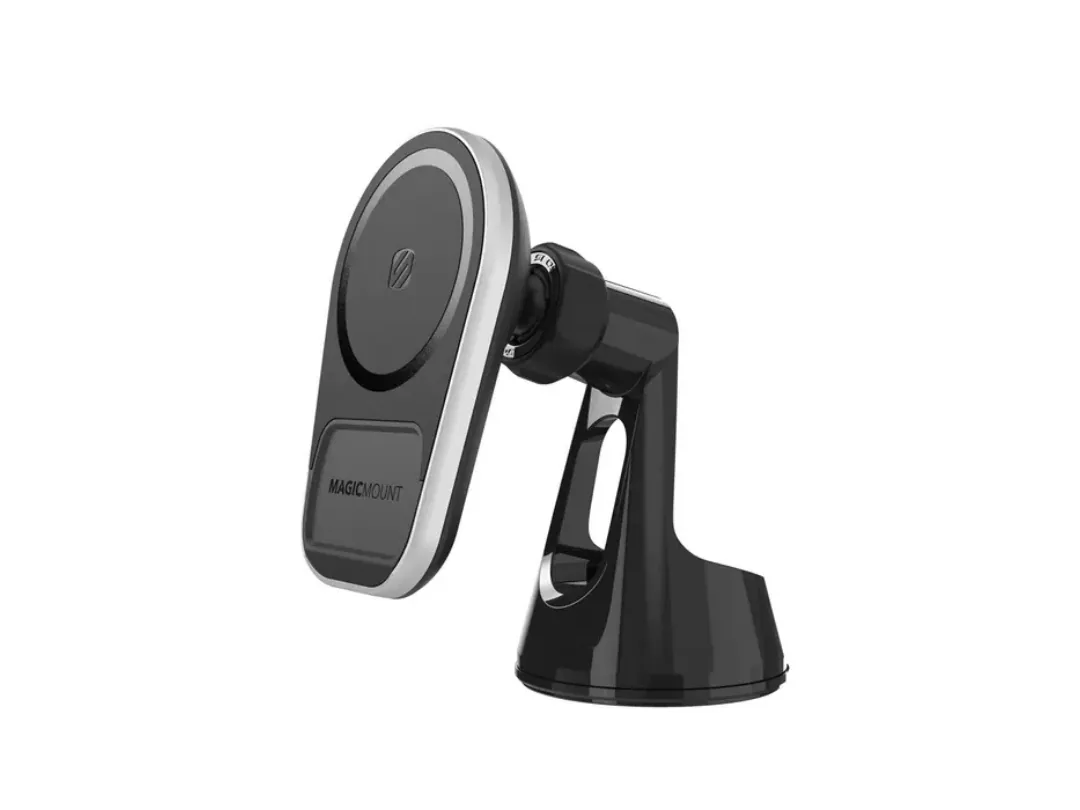 SCOSCHE MagicMount Pro Charge5 Car Window/Dash Mobile Holder Mount with MagSafe Wireless Charging (15W)