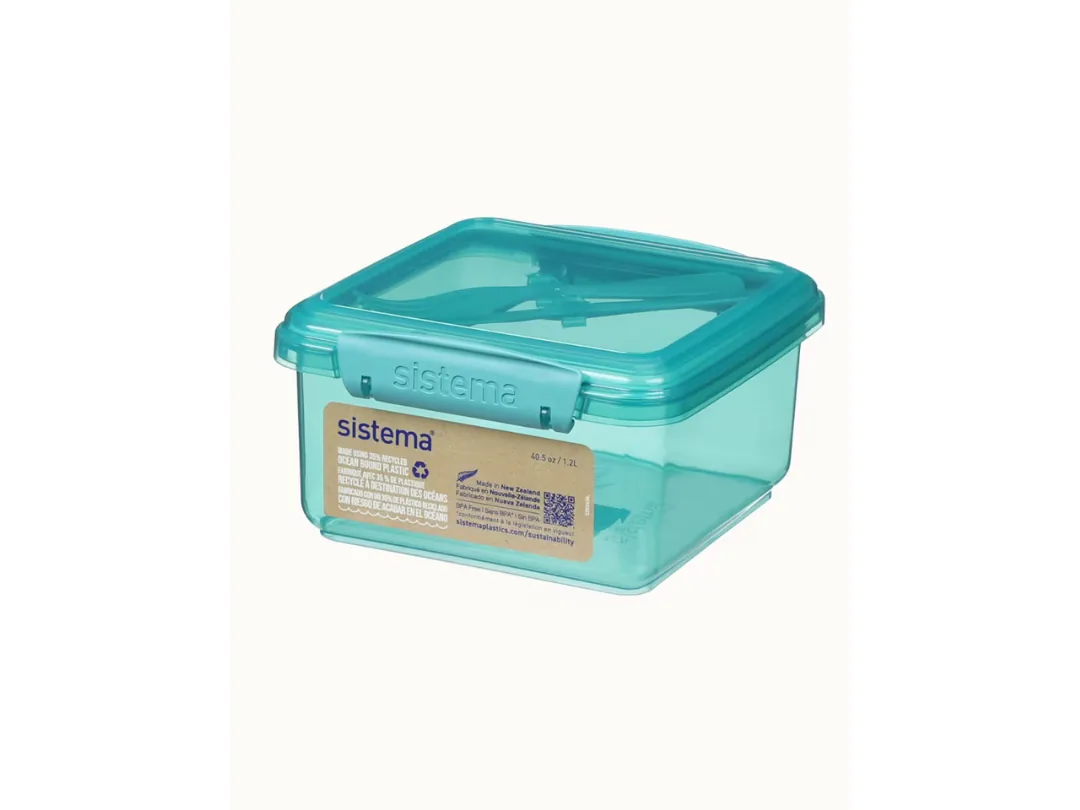 Sistema 1.2L Lunch Plus To Go 4 with Cutlery