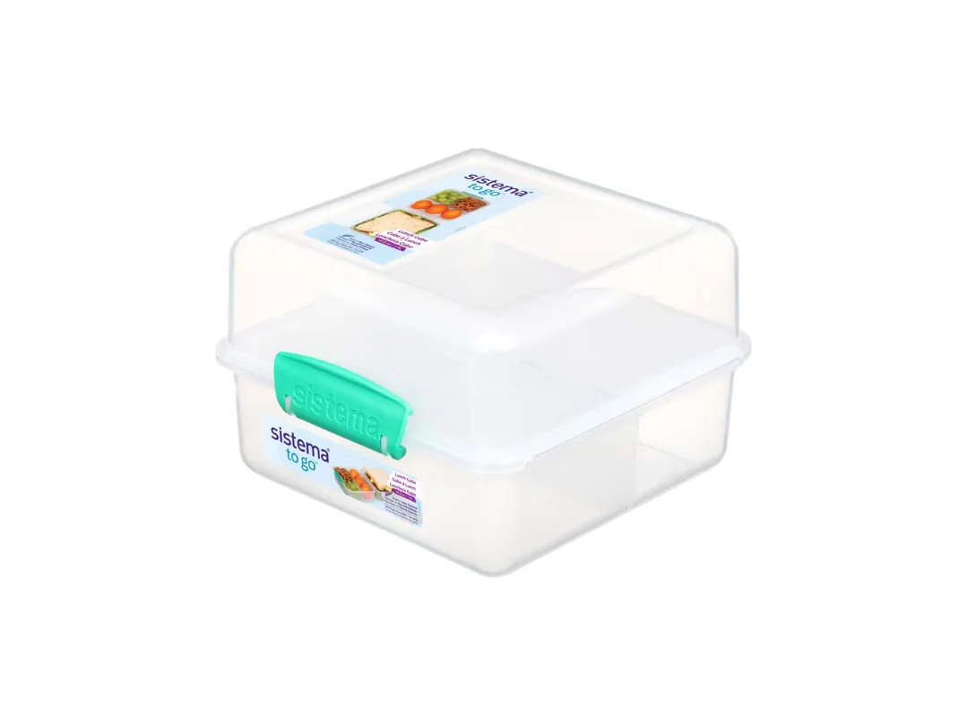 Sistema Lunch Cube To Go 1.4L Lunch Box with 2 Level Storage