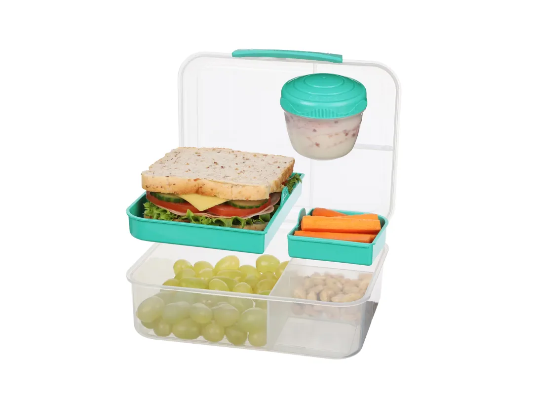 Sistema 1.65L Lunch Stack Rectangle TO GO™ Lunch Box with Yoghurt Pot