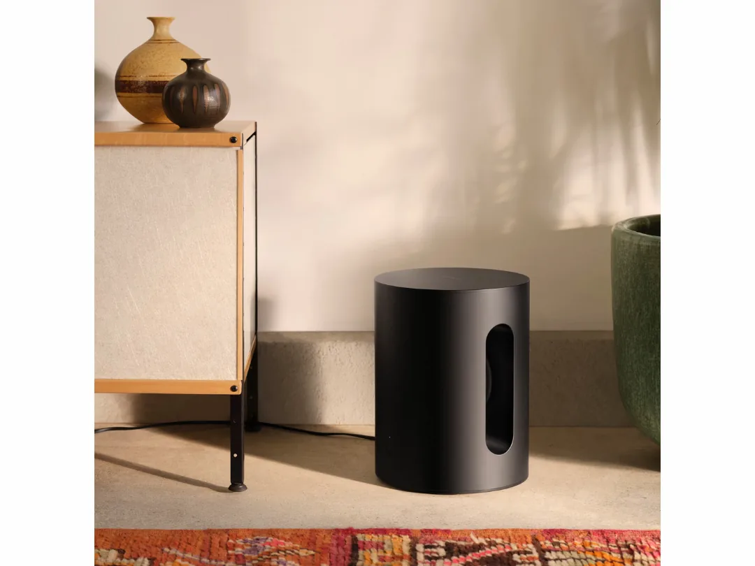 Sonos Sub Mini Compact Wireless Subwoofer | Deep Bass Subwoofer for Sonos Beam, Ray & One | Wi-Fi Connectivity | Dual Force-Cancelling Woofers - SUBM1UK1BLK