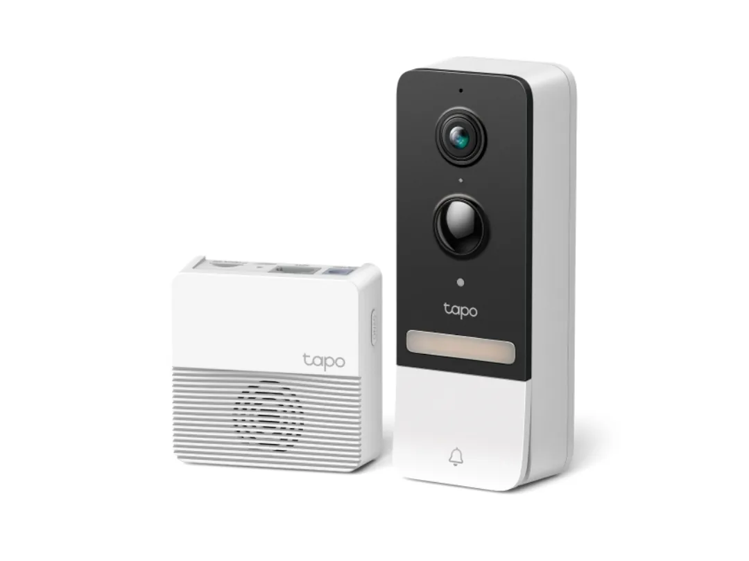 TP-Link Tapo D230S1 Tapo Smart Battery Wireless Video Doorbell Camera with Chime, 2K 5MP with Full Color Night Vision
