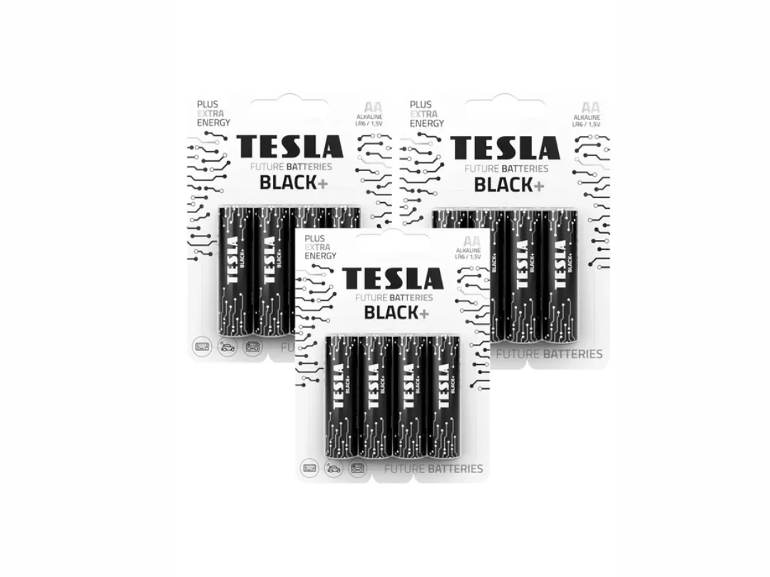 Tesla Alkaline Battery AA Black+ LR6 1.5v - 4 pcs set
