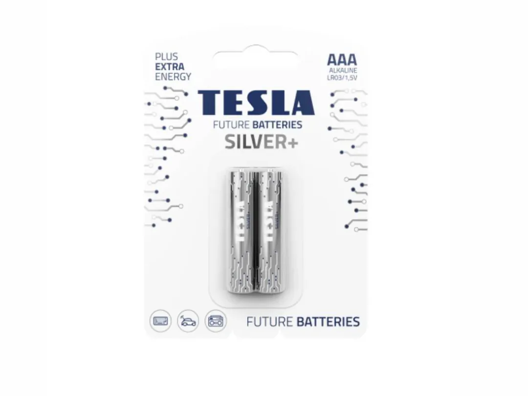 Tesla Alkaline Battery AAA Black+  LR3  1.5v  2 pcs set