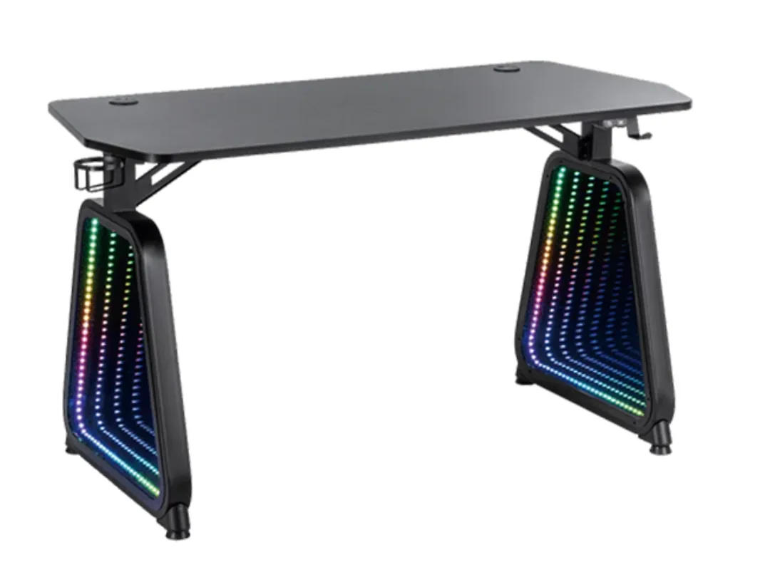 Twisted Minds INFINITY RGB Gaming Desk with Glass Legs (120×60×75 cm)
