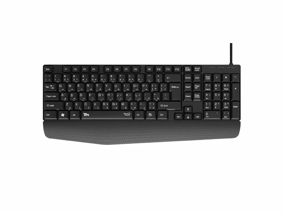 Twisted Minds K12 Kavara Series 2in1 Keyboard & Mouse Combo Wired Mode Lightweight - Black - (English / Arabic) Layout