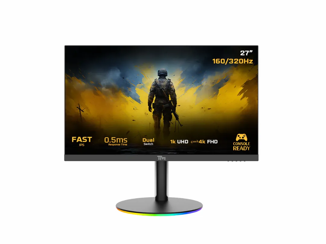 Twistedminds 27" FHD Dual Switch Gaming Monitor  - TMDX27B , 160/320Hz, MPRT 0.5ms, HDMI 2.1, Fast IPS (Support PS5) - Black - TMDX27B