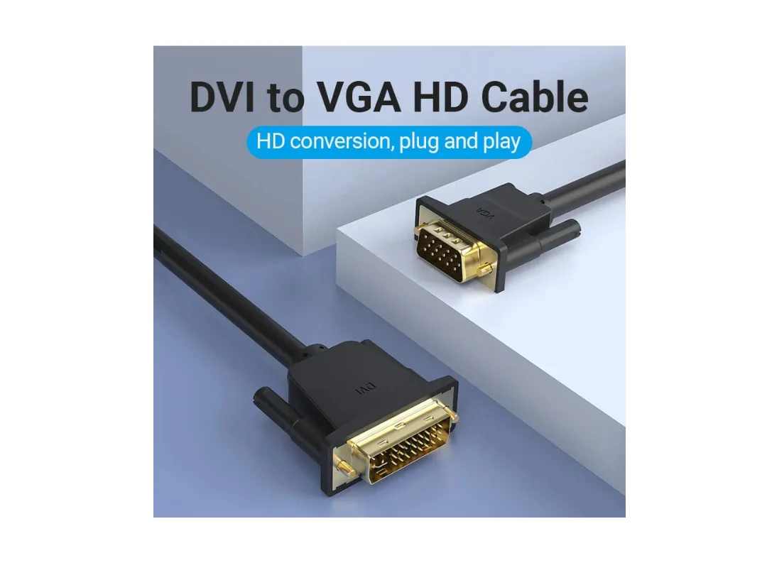 Vention DVI(24+5) to VGA Cable for Computer Laptop TV displayer 1M
