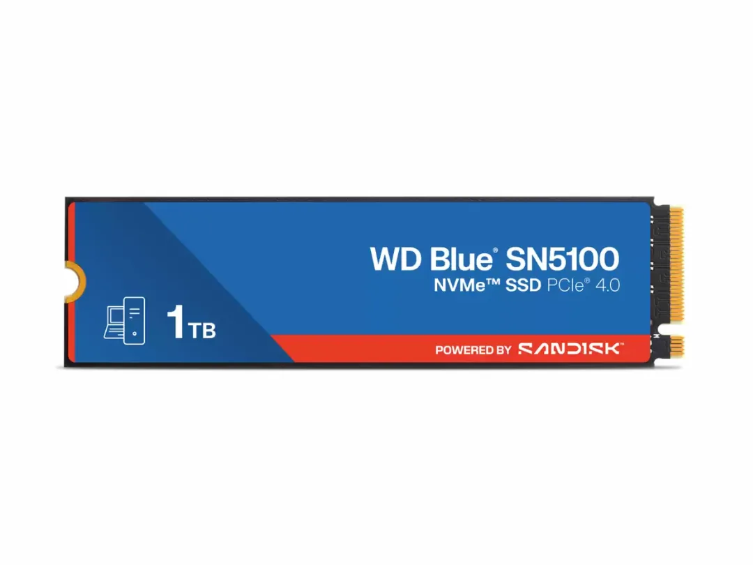 WD Blue SN5100 1TB NVMe Internal SSD, M.2 2280 PCIe Gen 4.0, up to 7100MB/s Read Speed & 6700MB/s Write Speed, Storage for PC/Laptops - WDS100T5B0E