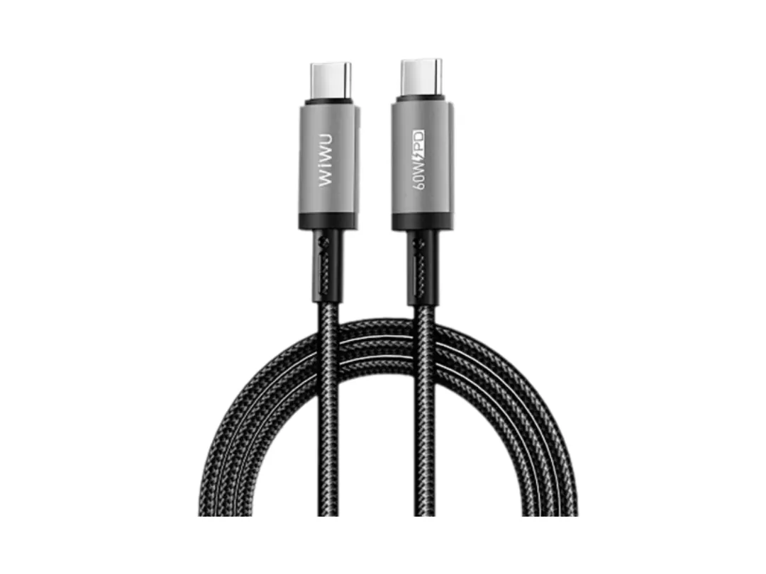 WiWU TITAN LINK Series Charging Cable Wi-C057 - USB-C to USB-C - 1.2m - Space Gray