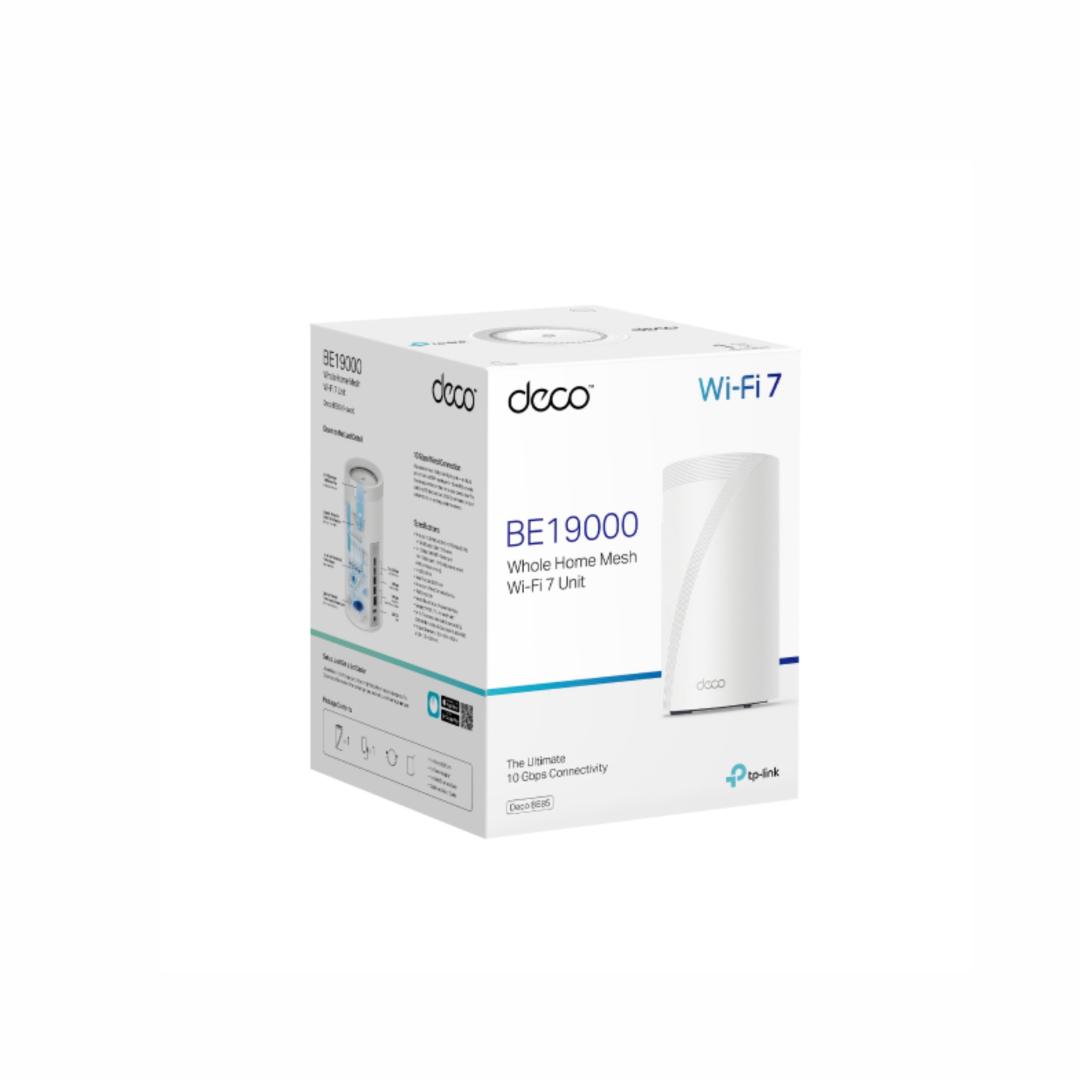 TP-Link BE19000 Whole Home Mesh Wi-Fi 7 System Deco BE85 - 2-pack