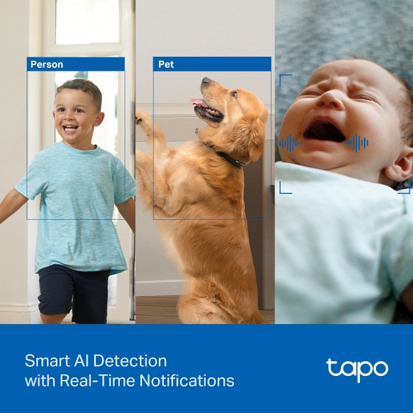 Tapo C250 Pan Tilt Ai Home Security Wifi Camera