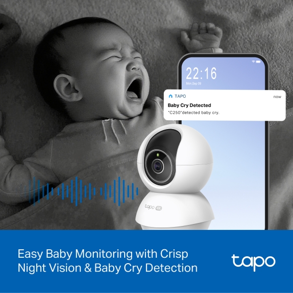 Tapo C250 Pan Tilt Ai Home Security Wifi Camera