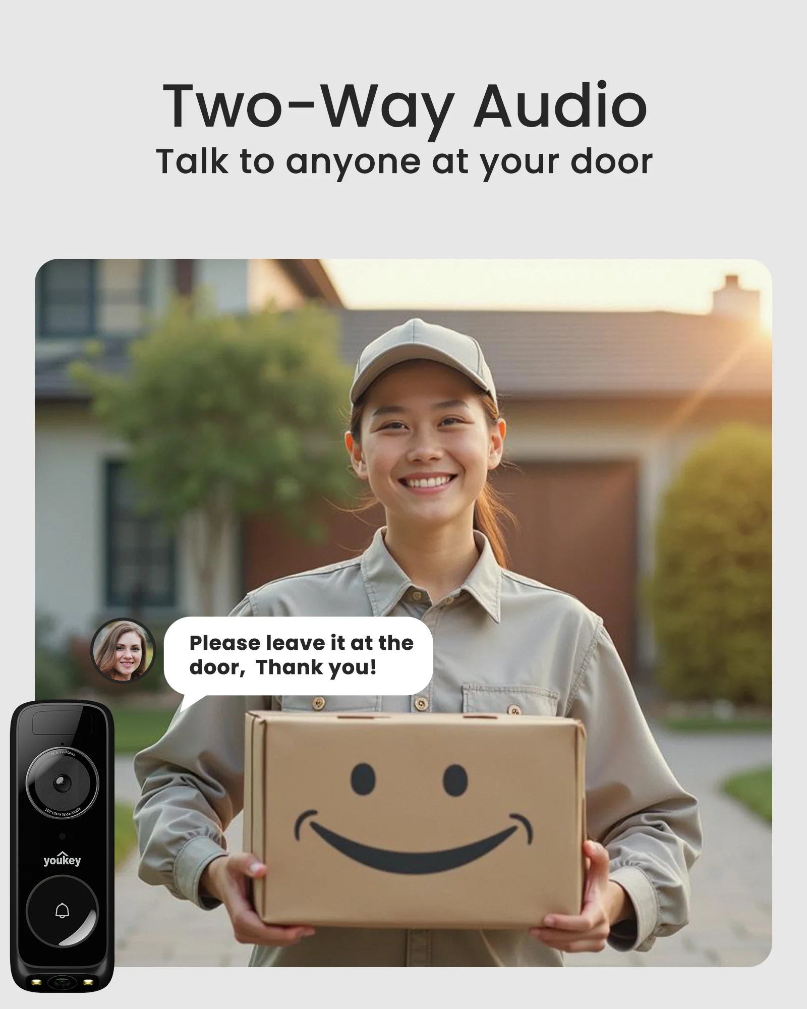 Youkey Dual-cam Doorbell DB322 (Wired)