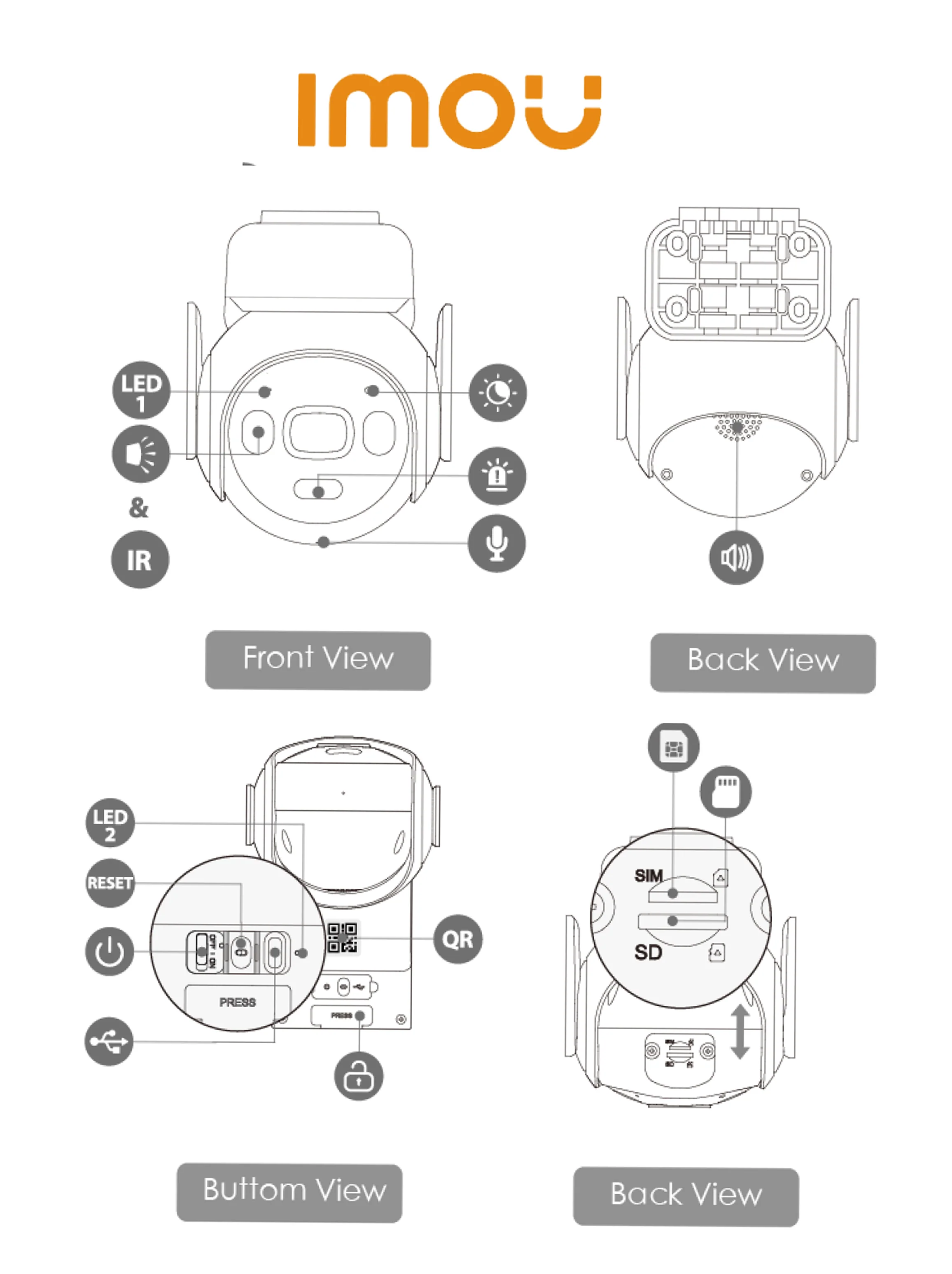 Imou IPC-SA7E-T-8M0T3/FSP14 AOV Pt 4K Outdoor Security Camera Kit