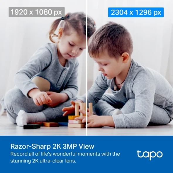 Tapo C210 2K 3MP Smart Pan Tilt Camera with Night Vision and Two Way Audio view 2