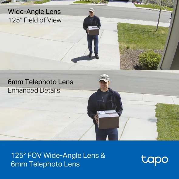 Tapo C246D Indoor/Outdoor Dual-Lens Pan/Tilt Security Camera view 4
