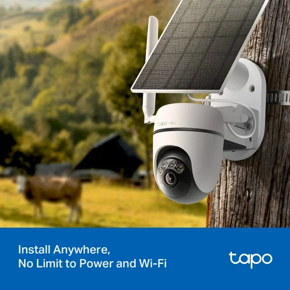 Tapo C615G Kit 3MP Solar-Powered Pan/Tilt 4G LTE Security Camera view 3