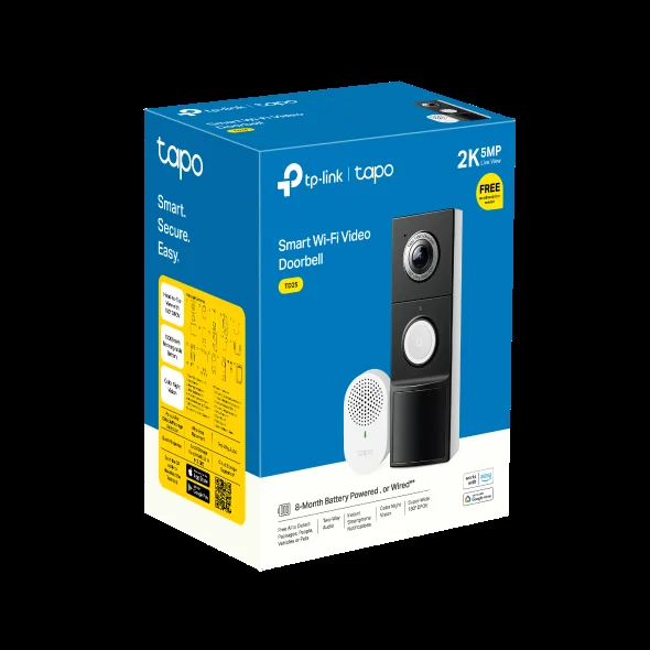 Tapo D235 2K 5MP Video Doorbell Camera view 4
