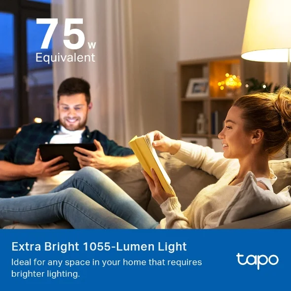 Tapo L535E Smart Wi-Fi Multicolor Light Bulb (1055 Lumens, Matter & Voice Control) view 2