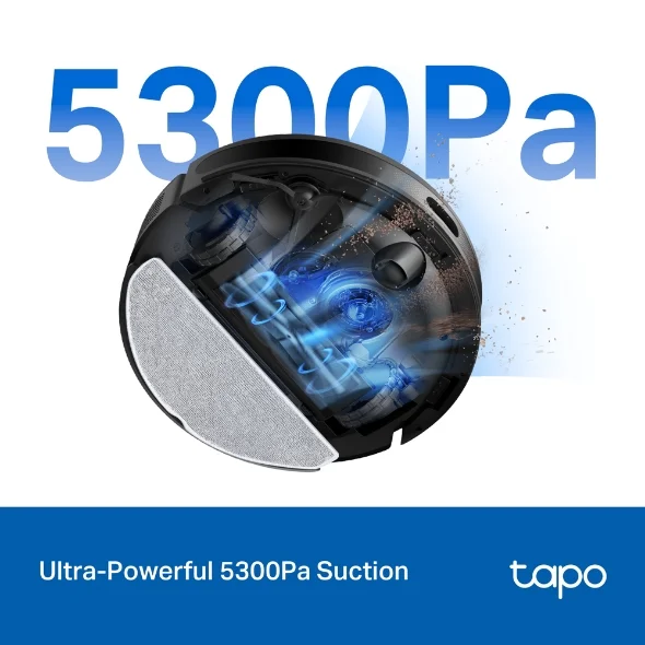 Tapo RV20 Max Plus 5300Pa Suction Magslim Lidar Navigation Robot Vacuum And Mop With Auto Empty Dock view 4