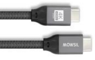Mowsil USB C Video Cable 4K 20GB 100W 5Mtr